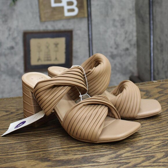 a new day Women's Jessa Mule Heels 87931518 Brown 6M - Picture 1 of 7